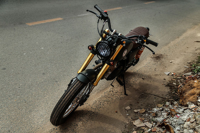 Suzuki GN125 độ phong cách tracker của biker Sóc Trăng